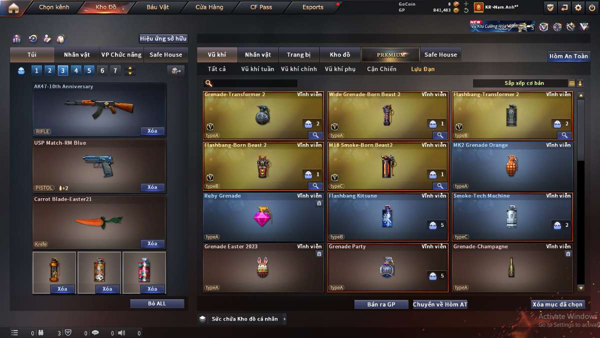 shop acc cf uy tin gia re